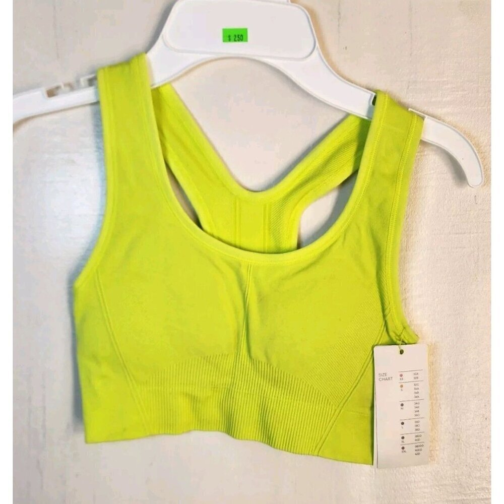 New All in Motion Women's Green Lightly Line Racerback Sports Bra Size XS